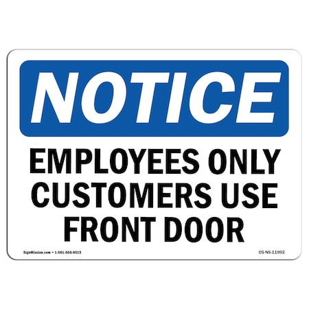 OSHA Notice, 12 Height, 18 Width, Rigid Plastic